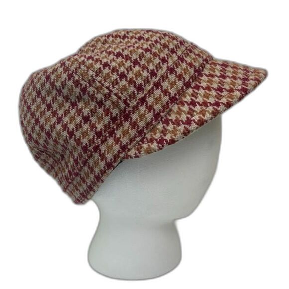 Goorin Bros Red and Tan Houndstooth Hat - Picture 2 of 6